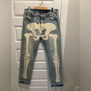 Mnml men skeleton jeans 38